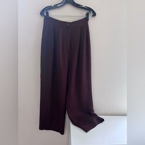 Dark Brown Wide-Leg Pants